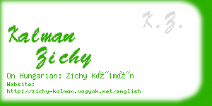 kalman zichy business card
